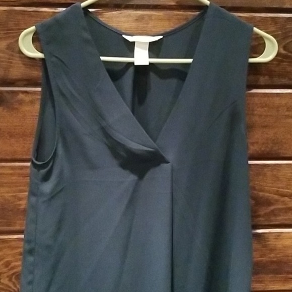 Green georgette sleeveless H&M top - Picture 2 of 2